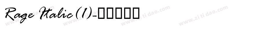 Rage Italic(1)字体转换